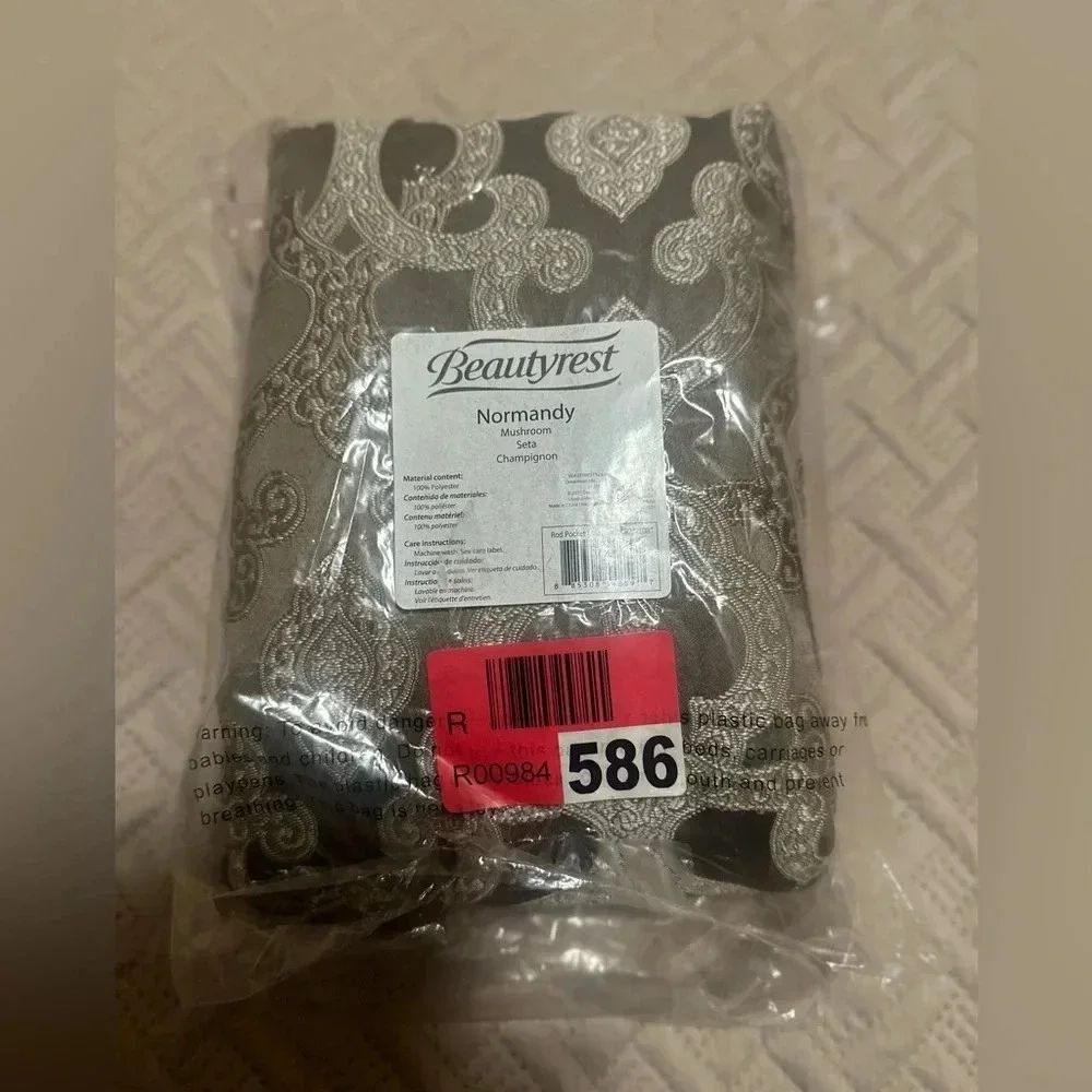 New Beautyrest Normandy Mushroom Blackout‎ Curtain Panel 52